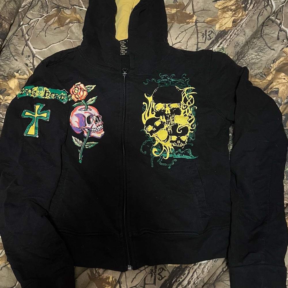 Ed hardy style y2k zip up